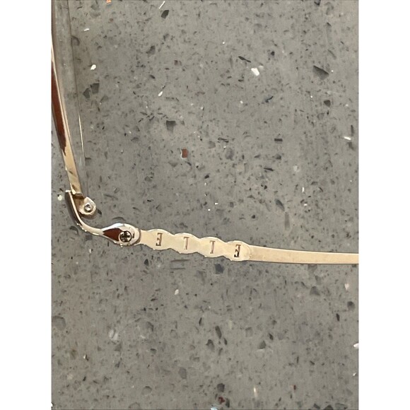 Elle Eyeglasses Frames ONLY Metal Full Rim Oval 50-18 silver main image 11